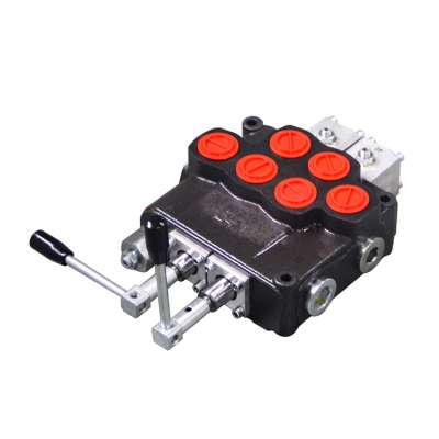 High working pressure 2 spool rotary handle hydraulic control valve