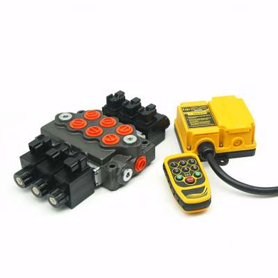 1 year guaranteed 3 lever wireless remote control motorized hydraulic valve